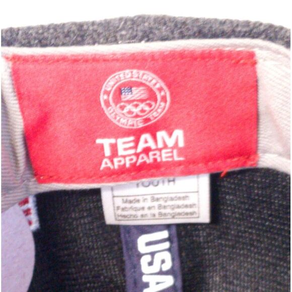 TEAM USA Youth Holiday Heather Grey Wool Ball Cap Flag/Olympic TEAM Apparel NEW! - Picture 8 of 12